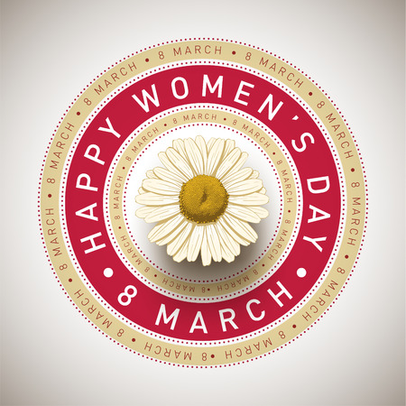 Vector Womens Day greeting card design template. Elements are layered separately in vector file.のイラスト素材
