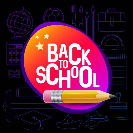 Vector design of Back to school.のイラスト素材