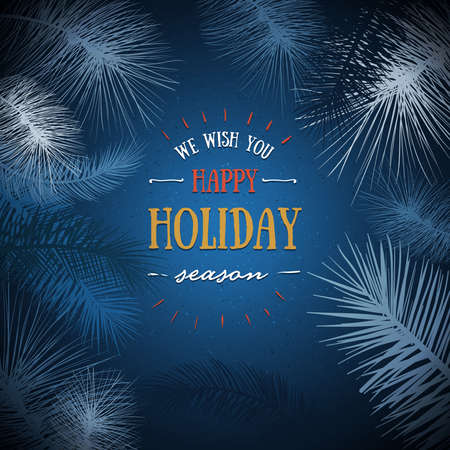 Vector hand drawn Christmas greeting card design.のイラスト素材