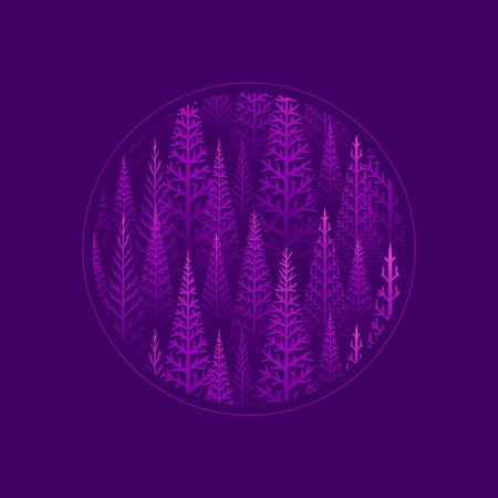 Vector pine tree forest illustration. Abstract vector pattern.のイラスト素材