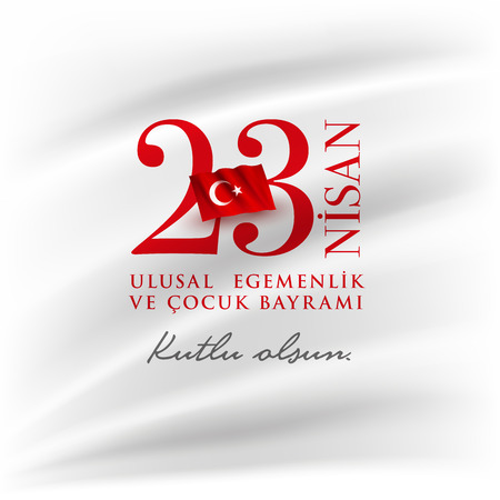 Turkish National Festival. 23 Nisan Cocuk Bayrami, April 23 Turkish National Sovereignty and Children's Day in Turkey. Typographic design for social media or print design.
のイラスト素材