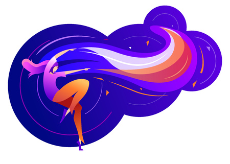 Vector illustration of beautiful magician girl.のイラスト素材