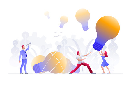 Business people meeting and brainstorming. Vector concept illustration.のイラスト素材