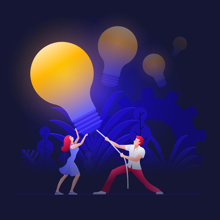 Business people meeting and brainstorming. Vector concept illustration.のイラスト素材