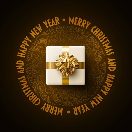 Chrstmas sale poster design template.  Vector illustration. Elements are layered separately in vector file.のイラスト素材