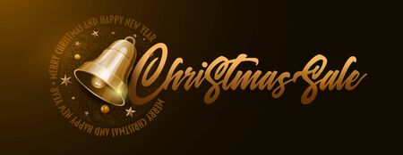 Chrstmas sale poster design template.  Vector illustration. Elements are layered separately in vector file.のイラスト素材