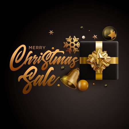 Chrstmas sale graphic design template. Vector illustration. Elements are layered separately in vector file.のイラスト素材