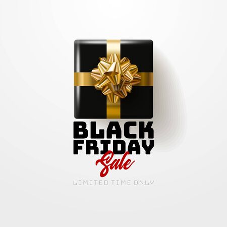 Black Friday Seasonal Sale banner design template. Elements are layered separately in vector file.のイラスト素材