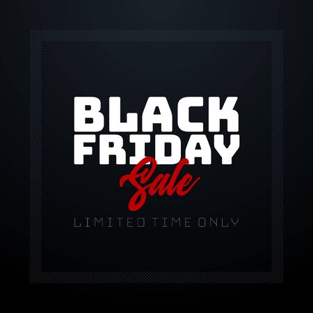 Black Friday Seasonal Sale banner design template. Elements are layered separately in vector file.のイラスト素材