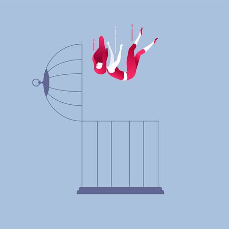 Social distancing, self quarantine and isolation concept vector illustration.のイラスト素材