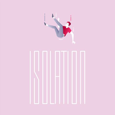 Social distancing, self quarantine and isolation concept vector illustration.のイラスト素材