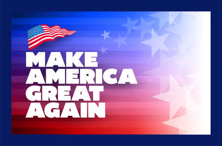 Presidental election campaign slogan poster. Make America great again. Concept design template. Typographic vector design. Political election campaign.のイラスト素材