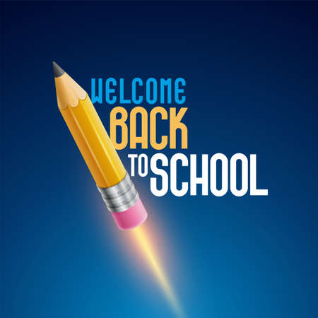 Welcome Back to School typographic vector designのイラスト素材