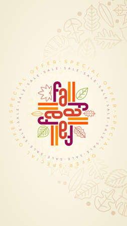 Autumn Sale concept typographic design.のイラスト素材