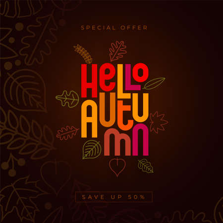 Autumn Sale concept typographic design.のイラスト素材