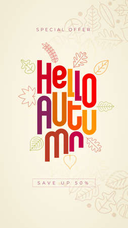 Autumn Sale concept typographic design.のイラスト素材