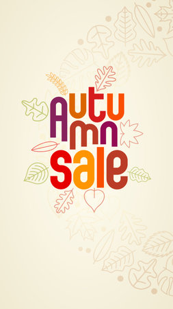 Autumn Sale concept typographic design.のイラスト素材