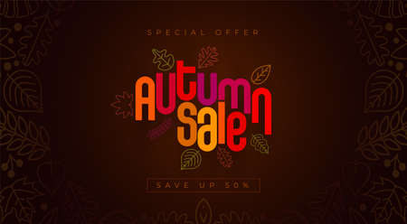 Autumn Sale concept typographic design.のイラスト素材