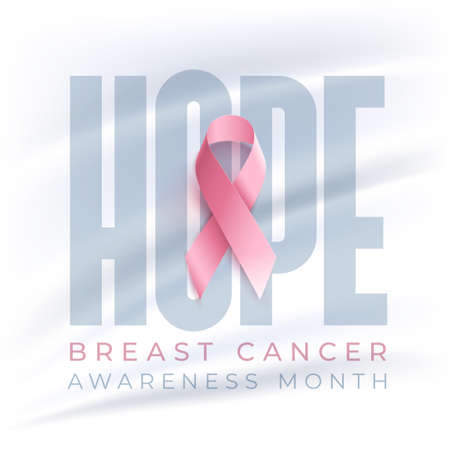 Breast Cancer Awareness Month typographic design vector. Every November is celebrated as Breast Cancer Awareness Month.のイラスト素材