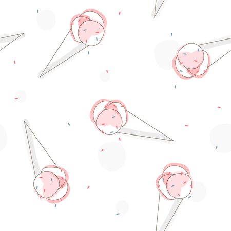 Ice cream seamless pattern.のイラスト素材