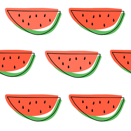 Watermelon slices pattern.のイラスト素材