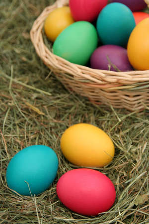 Easter Basket with Easter Eggs