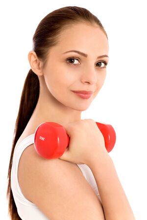 Woman lifting weightsの写真素材