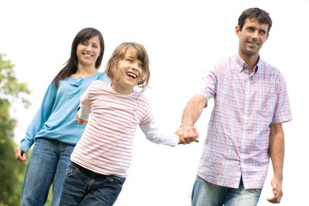 Parents with daughterの写真素材