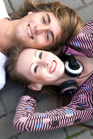 Teenage coupleの写真素材