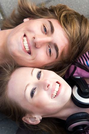 Happy young couple の写真素材