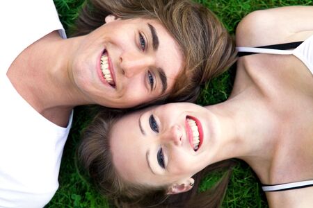 Young couple smilingの写真素材