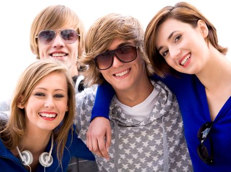 Group of teenage friendsの写真素材