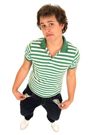 Young Man with Empty Pockets の写真素材