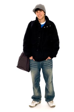Casual cool young guyの写真素材