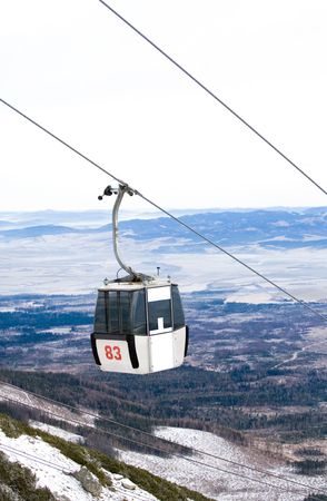 Cable car, Slovakia mountainsの写真素材