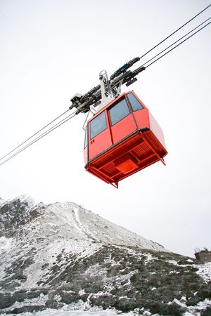 Cable car, Slovakia mountainsの写真素材