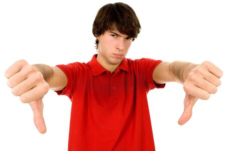 Thumbs downの写真素材