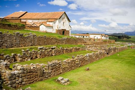 Chinchero, Incan Ruins, Peruの写真素材
