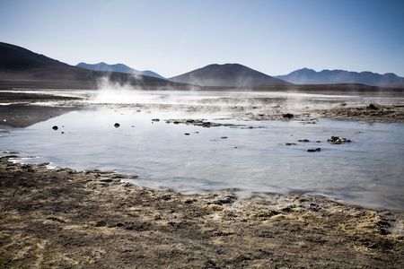 Lagoon at the Altiplano, Boliviaの写真素材