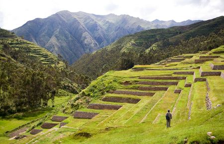 Chinchero, Incan Ruins, Peruの写真素材