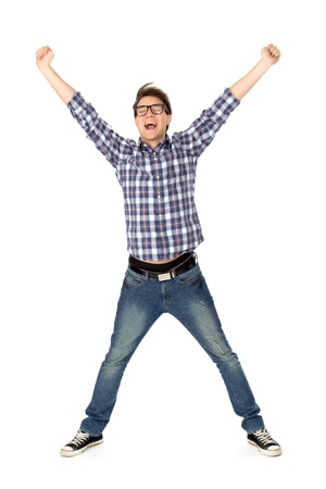 Excited young manの写真素材