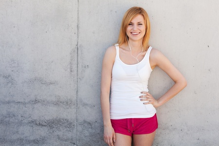 Woman in gym clothesの写真素材