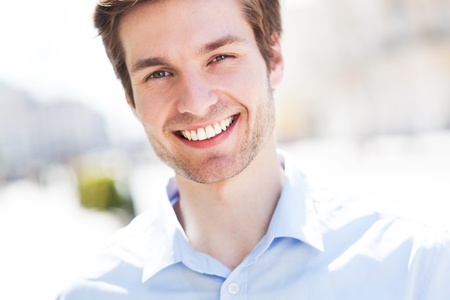 Young man smilingの写真素材
