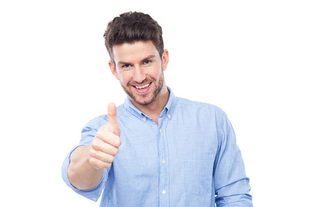 Man showing thumbs upの写真素材