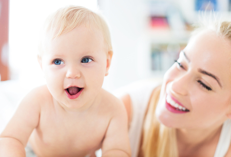 mother and babyの写真素材
