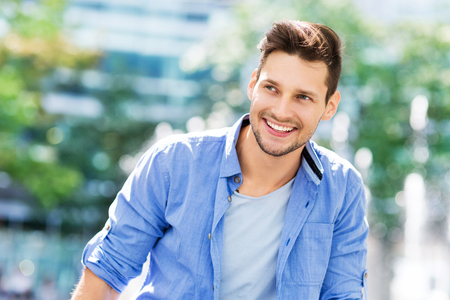 young man smiling young man smiling