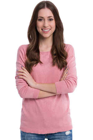 Attractive woman smilingの写真素材