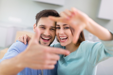happy young coupleの写真素材