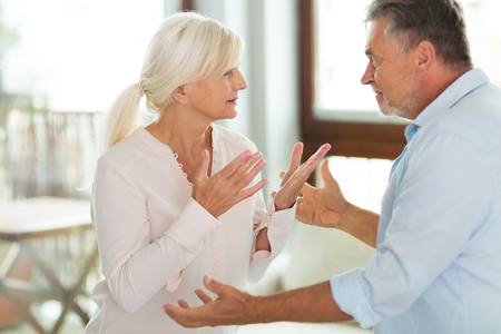 Mature Couple In Quarrelの写真素材