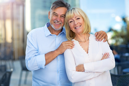 Senior couple outdoors